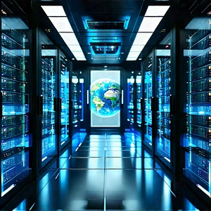 Futuristic Server Room With Image, There