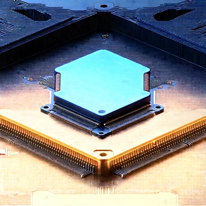Close-up of microprocessor