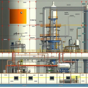 A Large Industrial Building Is Shown In A Computer-generated Image