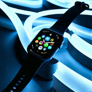 Smart Watch With User Interface With Black Watch