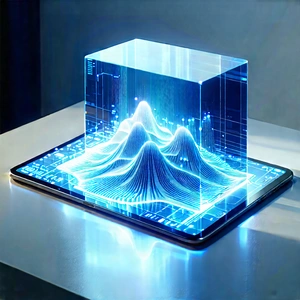 Tablet With Holographic Display With Cell Phone