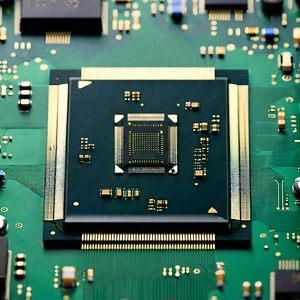 Close-up of microprocessor