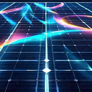 Solar panel with neon accents