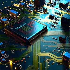 Circuit board with digital particles