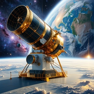 large spacecraft, possibly satellite space