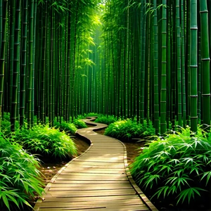 Nature Hdr Photography: Path through bamboo grove