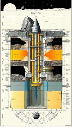 A Large, Yellow Pipe Is Shown In A Cross-sectional View, With A Blue Line Running Through It