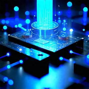 Blockchain Network Visualization With Blue White