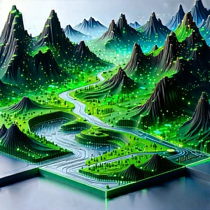 Artificial Intelligence Visualization With Model Mountainous