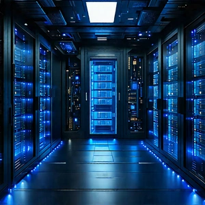 (futuristic:1.34) server room