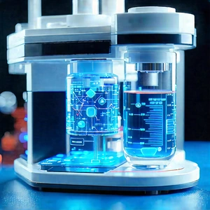 Healthcare technology in (modern:1.32) laboratory