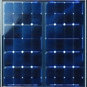 Tech Etching: Solar panel with neon accents