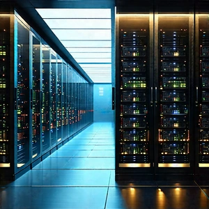 (futuristic:1.33) server room