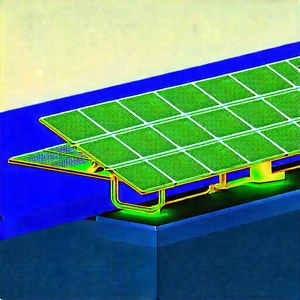 Solar Panel With Neon Accents With Solar Panel