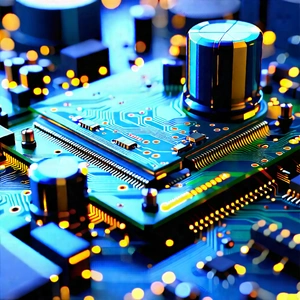 Close-up of electronic circuit