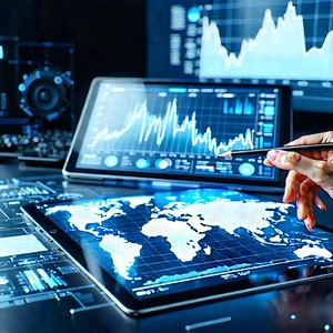 Tablet with data visualization