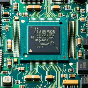 Tech Macro Photography: Close-up of microprocessor
