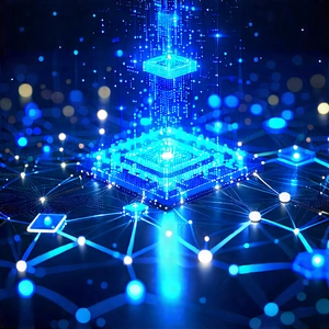 Blockchain Network Visualization With Image, There
