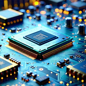 Close-up of microprocessor
