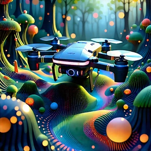 Drone With Streaming Content With Image, There