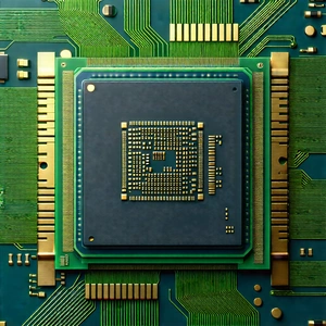 Close-up of microprocessor