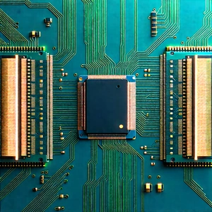 Close-up of electronic circuit