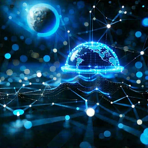 Blockchain Network Visualization With Image, There
