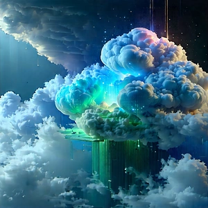 Cloud Computing Visualization With Image, There