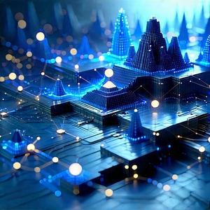 Blockchain Network Visualization With Image, There