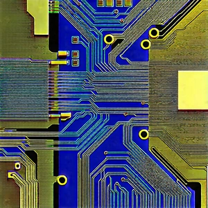 Close-up of electronic circuit