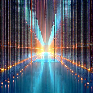 Close-up Of Sensor Array With Blue Tunnel