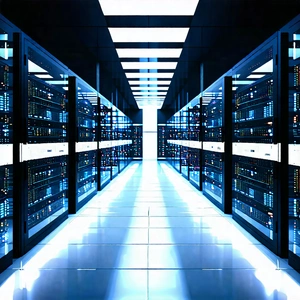 Tech Editorial Photography: Futuristic Server Room With Large Room