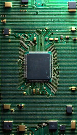 Close-up of microprocessor