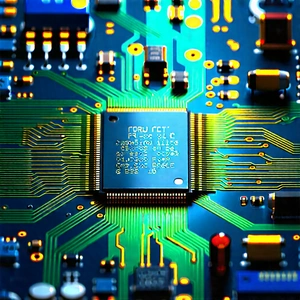 Close-up of electronic circuit