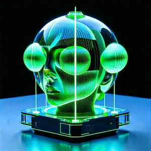 Quantum computer with neon accents