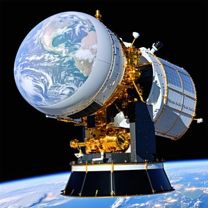 A Large Spacecraft With A Dome-shaped Structure On Top Of It