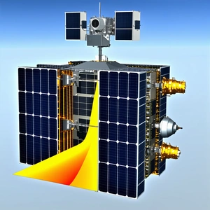 A Spacecraft With A Solar Panel On Its Side