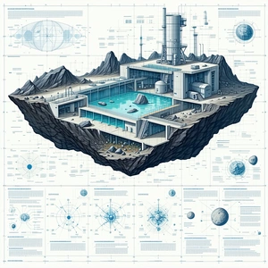 detailed drawing futuristic city