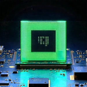 Close-up of microprocessor