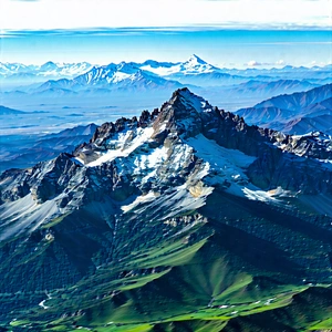 Nature Digital Art: Aerial view of mountain range