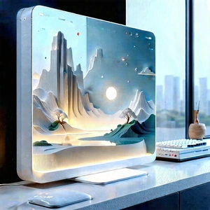Smart home (device:1.32) with glowing screen