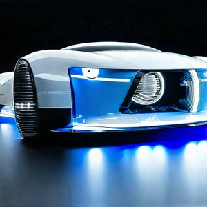 Innovative Electric Vehicle (design:1.47) With Futuristic Blue