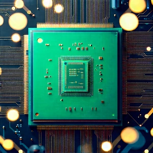 Close-up of microprocessor