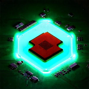 Close-up of microprocessor