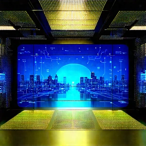 Financial Technology In Research Center With Image, There
