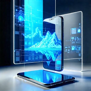 Smartphone With Data Visualization With Cell Phone