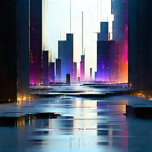 Futuristic innovation hub