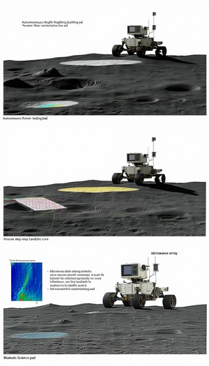 The Image Is A Split-screen Display Of A Robotic Vehicle On A Planetary Surface