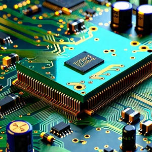 Close-up of electronic circuit