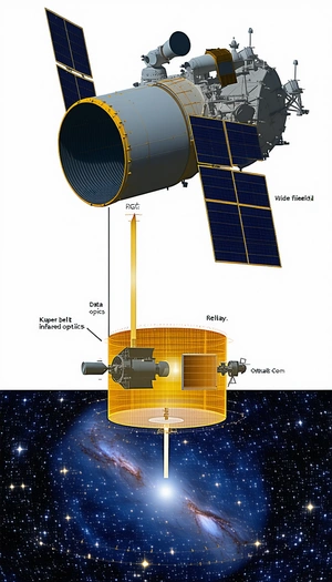 A Spacecraft With A Large Dish On Top Of It